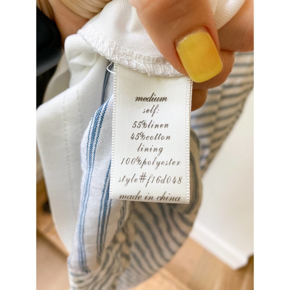 DINA BE FRANCESCA'S COLLECTION Women's Blue/White Striped Mini Tank Dress size M - Picture 9 of 9